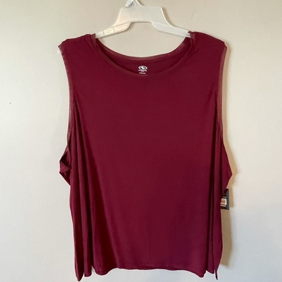 Athletic Works Tank size 5X in burgundy NWT sleeveless workout summer hot layer - Picture 5 of 16